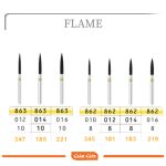 فرز الماسی شعله شمعی تیزکاوان TEESKAVAN DIAMOND BUR FLAME