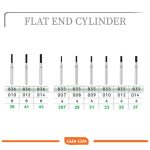 فرز الماسی استوانه ای با انتهای تخت تیزکاوان TEESKAVAN DIAMOND BUR FLAT END CYLINDER