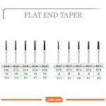 فرز الماسی مخروطی با انتهای تخت تیزکاوان TEESKAVAN DIAMOND BUR FLAT END TAPER