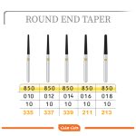 فرز الماسی مخروطی با انتهای گرد تیزکاوان TEESKAVAN DIAMOND BUR ROUND END TAPER