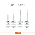 فرز الماسی گرد بلند تیزکاوان TEESKAVAN DIAMOND BUR LONG ROUND END