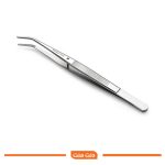 پنس استیل سر کج (Curved Tweezers) - ۱۶ سانتی‌متر
