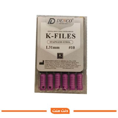 کا فایل دستی Denco K-File طول ۳۱ میلی‌متر #10